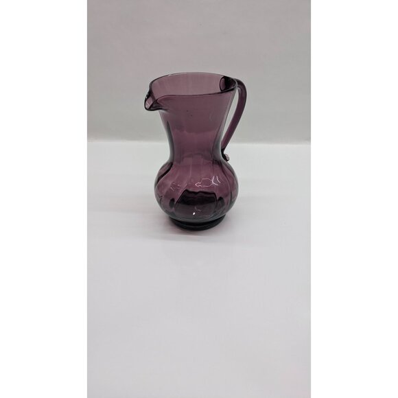 Amethyst Hand-Blown Glass Pitcher Creamer Elegant Vintage - Picture 9 of 11